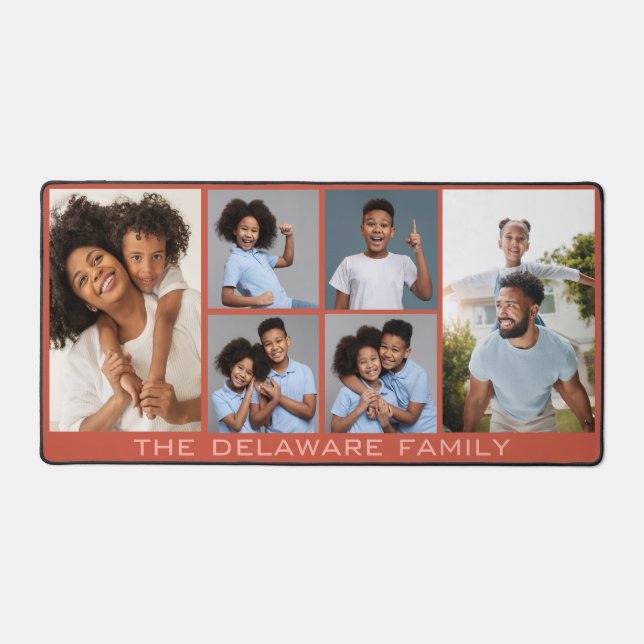 YOUR Photos, Text & Colour Desk Mat (Front)