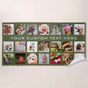 YOUR PHOTOS & TEXT custom beach towel