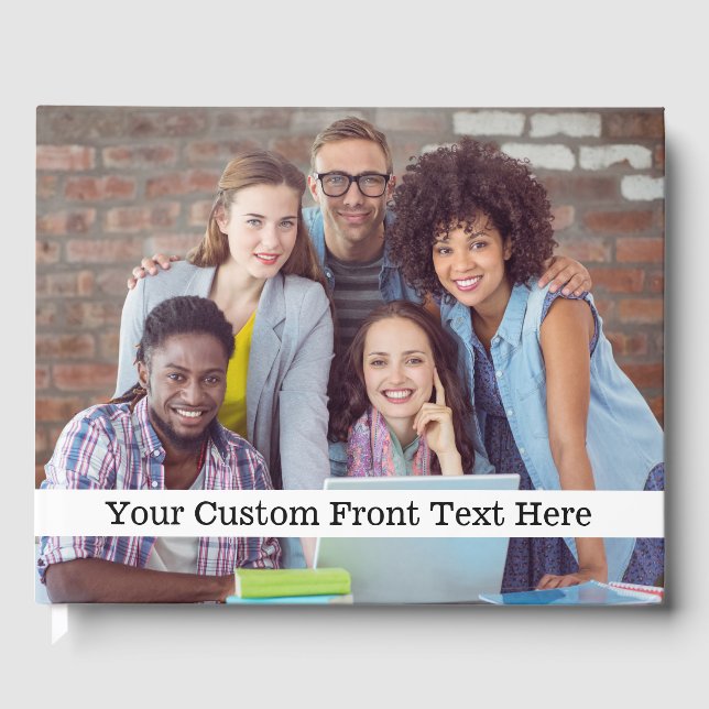 YOUR Photos & Text custom guestbook (Front)