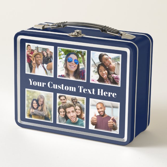 YOUR Photos & Text custom lunch boxes (Front)