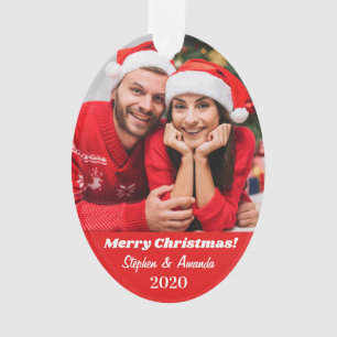 YOUR photos & text ornament