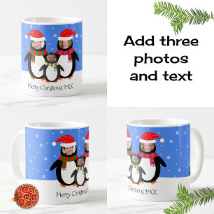 Your photos winter penguins xmas coffee mug