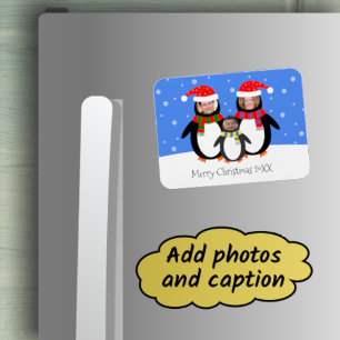 Your photos winter penguins xmas magnet