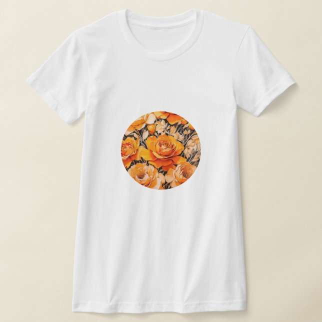 Your picture in circle. Personalize   T-Shirt (Laydown)