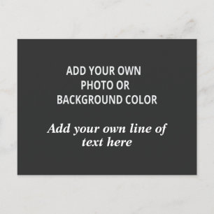 Your picture or background color. Your text Throw Announcement Postcard