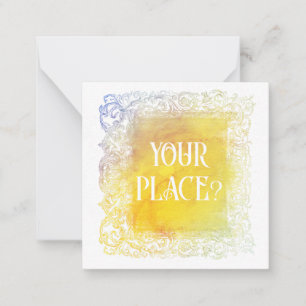 *~* YOUR PLACE? Relationship AP63 Flat Note Card
