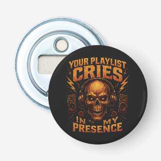 Your Playlist Cries Skull Headphone Music Bottle Opener
