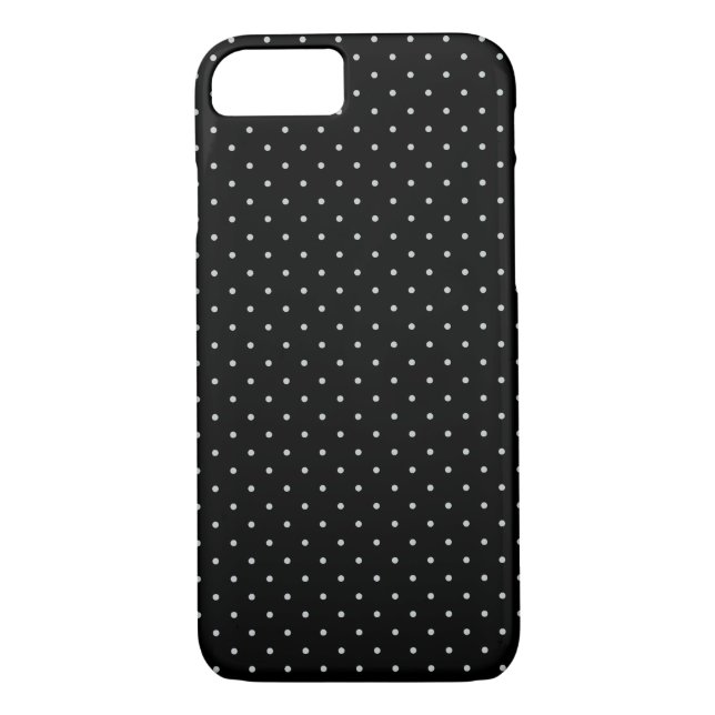 Your Polka Dots Colour on Black Click Customize Case-Mate iPhone Case (Back)
