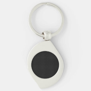Your Polka Dots Colour on Black Click Customize Keychain