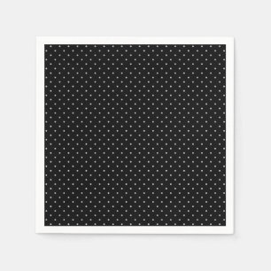 Your Polka Dots Colour on Black Click Customize Napkin