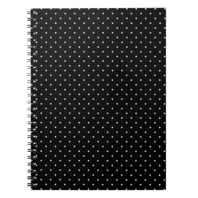 Your Polka Dots Colour on Black Click Customize Notebook (Front)