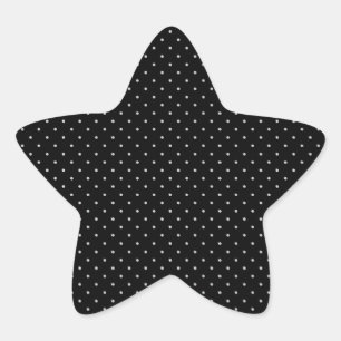 Your Polka Dots Colour on Black Click Customize Star Sticker