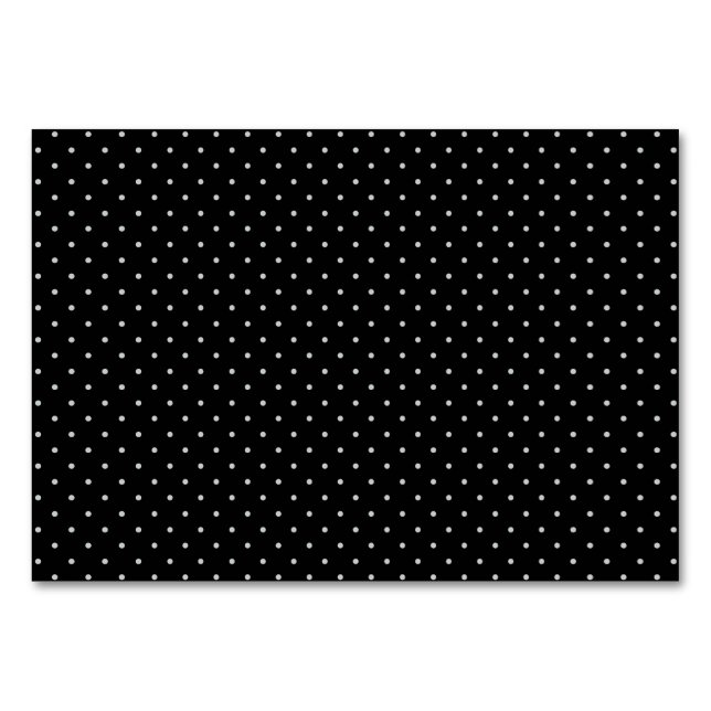 Your Polka Dots Colour on Black Click Customize Table Number (Front)