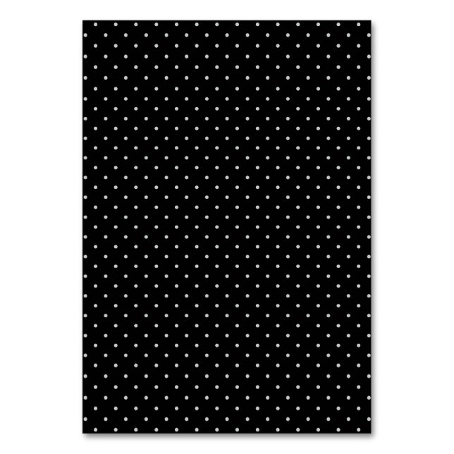 Your Polka Dots Colour on Black Click Customize Table Number (Front)