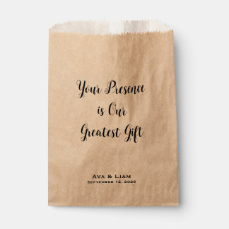 Your Presence is Our Greatest Gift Favour Bag