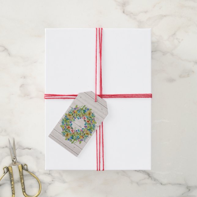 Your Pretty Floral Gift Tags (With Twine)