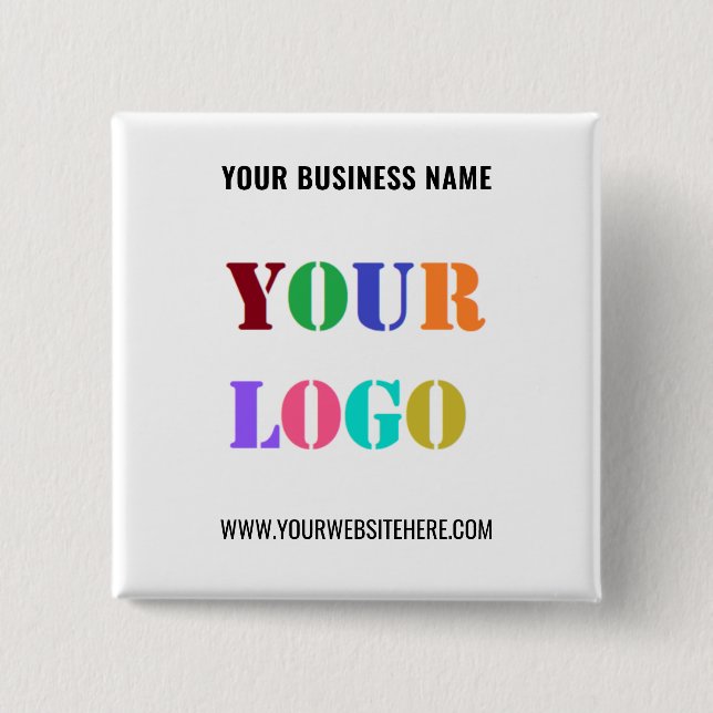 Your Promotional Business Logo Button Example (Front)