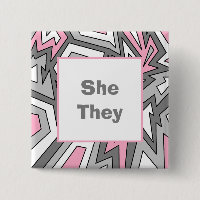 YOUR PRONOUNS! Demigirl Pride Modern Geometric Art