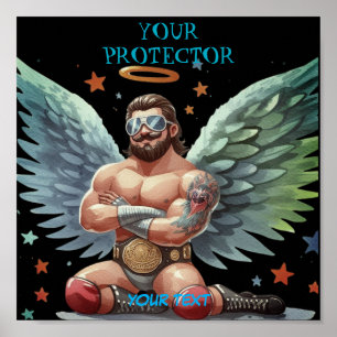 Your Protector Guardian Angel Show Wrestler Poster