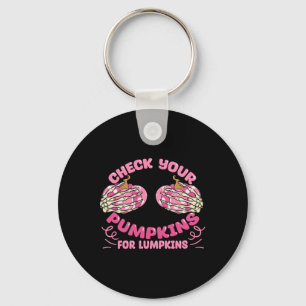 Your Pumpkins Breast Cancer Awareness Halloween Keychain