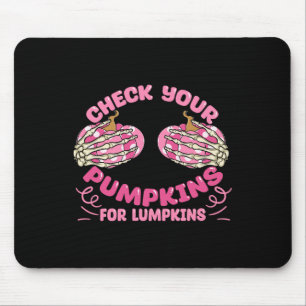 Your Pumpkins Breast Cancer Awareness Halloween Mouse Pad
