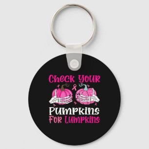 Your Pumpkins Breast Cancer Awareness Halloween Wo Keychain