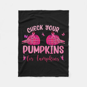 Your Pumpkins For Lumpkins Skeleton Hand Halloween Fleece Blanket