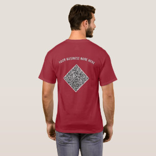 Your QR and Custom Text Business T-Shirt Template