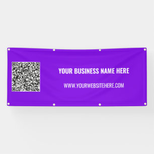 Your QR Code and Custom Text Banner - Choose Colou