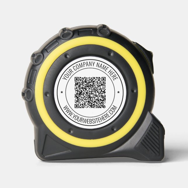 Your QR Code and Custom Text Business Tape Measure 1 (Front)