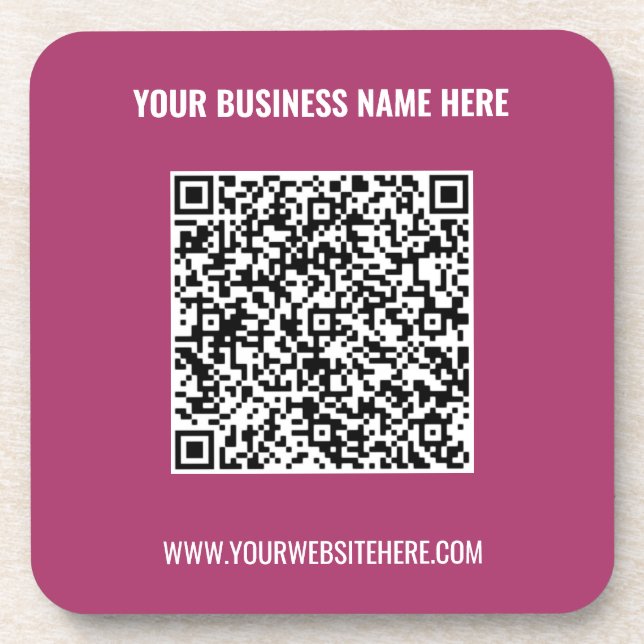 Your QR Code and Custom Text Coaster Choose Colour (Front)