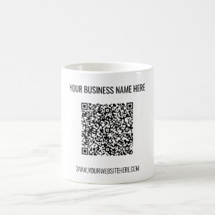 Your QR Code and Custom Text Coffee Mug Template