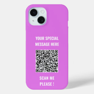 Your QR Code and Custom Text iPhone Case