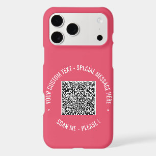 Your QR Code and Custom Text iPhone Case Example