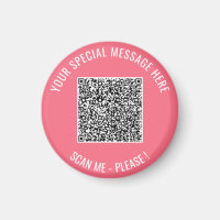 Your QR Code and Custom Text Magnet Example