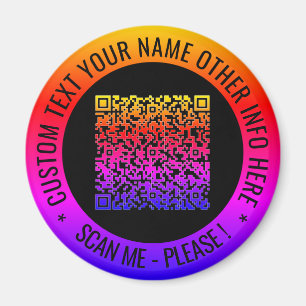 Your QR Code and Custom Text Personalized Magnet
