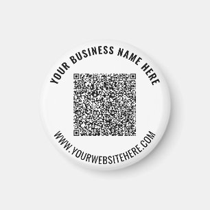 Your QR Code and Custom Text Personalized Magnet