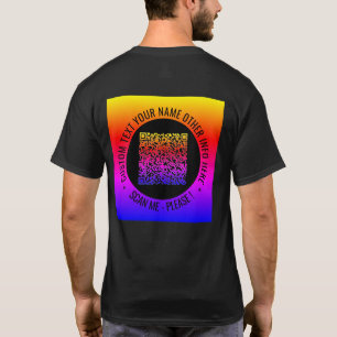 Your QR Code and Custom Text Personalized T-Shirt