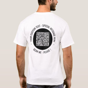Your QR Code and Custom Text Personalized T-Shirt