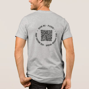Your QR Code and Custom Text Personalized Template Tri-Blend Shirt