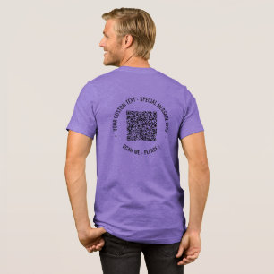 Your QR Code and Custom Text Personalized Tri-Blend Shirt