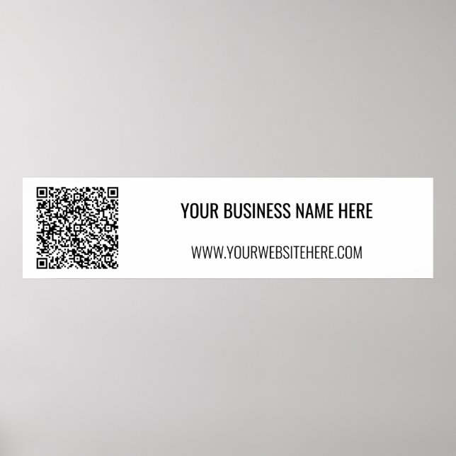 Your QR Code and Custom Text Promotional Poster (Front)