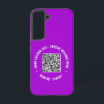 Your QR Code and Custom Text Samsung Galaxy Case<br><div class="desc">Choose Colours and Font - Samsung Galaxy Cases with Your Special QR Code Info and Custom Text Personalized Modern Samsung Galaxy Cases or iPhone Cases Gift - Add Your QR Code - Image or Logo - photo / Text - Name or other info / message - Resize and Move or...</div>
