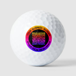 Your QR Code and Custom Text Stamps Golf Balls