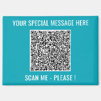 Your QR Code and Custom Text Surprise Magnet Gift