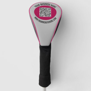 Your QR Code and Text Branded Golf Head Cover