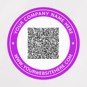 Your QR code and Text Personalized Colours Labels