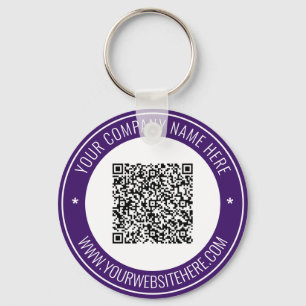 Your QR Code and Text Promotilnal Company Keychain