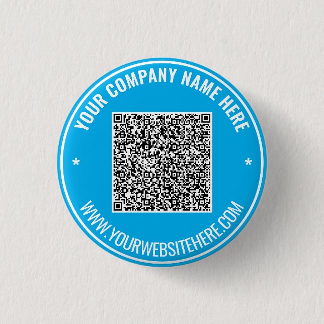 Your QR Code and Text Promotional Buttons Template (Front)