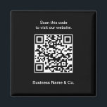 Your QR code Black White Promotional Business Magnet<br><div class="desc">Customize this Black and White QR Code Promotional Business Magnet to create a unique and memorable promotional item for your business. The magnet features a sleek black and white design, making it visually appealing and modern. You can personalize the magnet with your own QR code, which can be scanned by...</div>